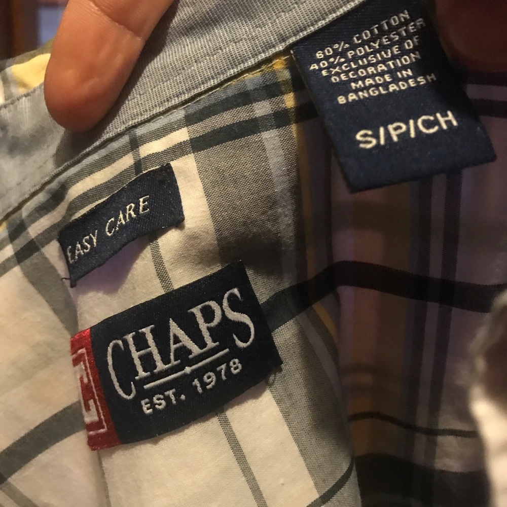 Newly Vintage Chaps Madras Button Front Shirt - Picture 2 of 4